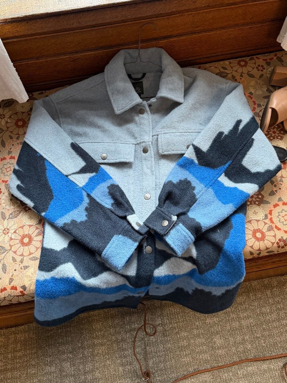 Wild Fable Fleece Boyfriend Button Down Sz M
